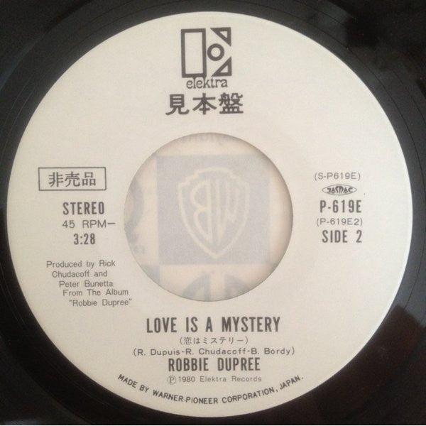 Robbie Dupree - Hot Rod Hearts / Love Is A Mystery (Vinyl, 7", Single, 45 RPM) Very Good Plus (VG+) / Very Good (VG)