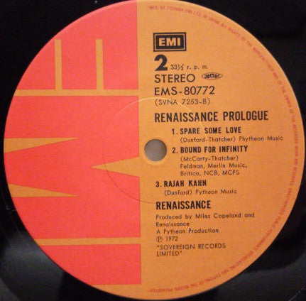 Renaissance (4) - Prologue (Vinyl, LP, Album, Reissue) Very Good Plus (VG+) / Very Good Plus (VG+)