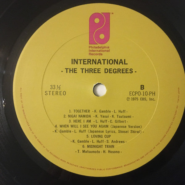 The Three Degrees - International (Vinyl, LP, Album) Very Good Plus (VG+) / Very Good (VG)