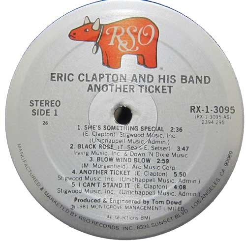 Eric Clapton - Another Ticket (Vinyl, LP, Album, Stereo)