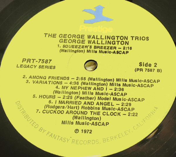 George Wallington - The George Wallington Trios (Vinyl, LP, Compilation, Remastered, Stereo) Very Good Plus (VG+) / Very Good Plus (VG+)