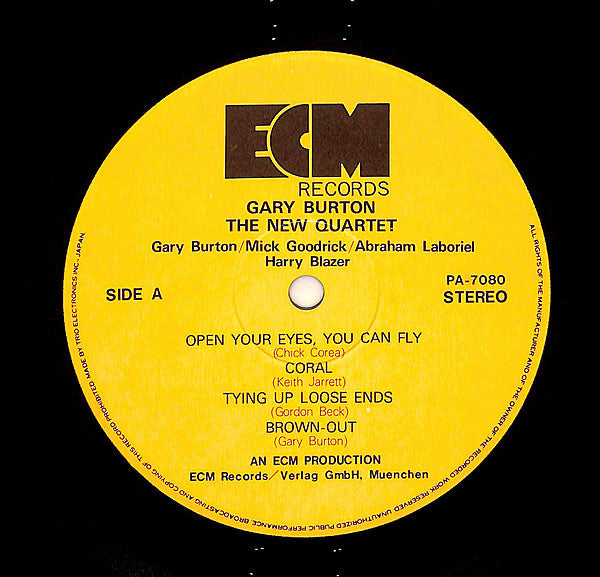 Gary Burton - The New Quartet (Vinyl, LP, Album) Very Good Plus (VG+) / Very Good (VG)