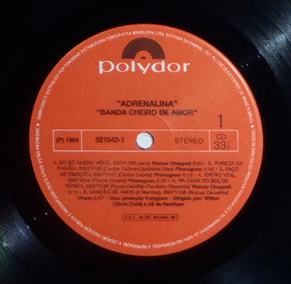 Cheiro De Amor - Adrenalina (Vinyl, LP, Album) Very Good (VG) / Very Good (VG)