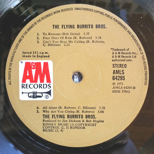 The Flying Burrito Bros - The Flying Burrito Bros. (Vinyl, LP, Album, Stereo) Very Good (VG) / Very Good (VG)