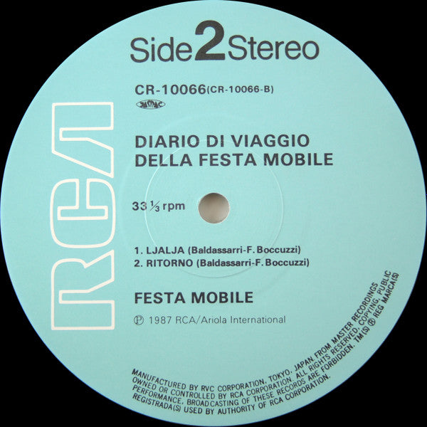 Festa Mobile - Diario Di Viaggio Della Festa Mobile (Vinyl, LP, Album, Limited Edition, Reissue, Stereo) Near Mint (NM or M-) / Very Good Plus (VG+)