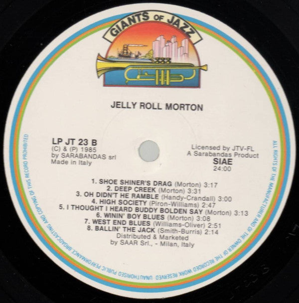 Jelly Roll Morton - "Jelly Roll" Morton (Vinyl, LP, Compilation) Very Good Plus (VG+) / Very Good Plus (VG+)