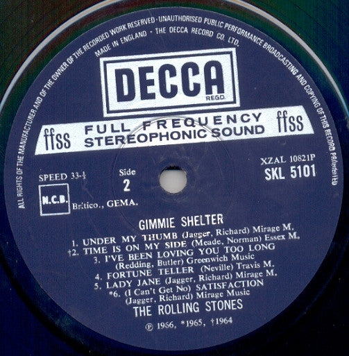 The Rolling Stones - Gimme Shelter (Vinyl, LP, Compilation, Stereo) Very Good Plus (VG+) / Very Good (VG)