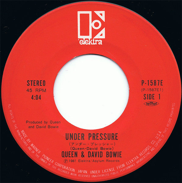 Queen - Under Pressure (Vinyl, 7", 45 RPM, Single, Stereo)