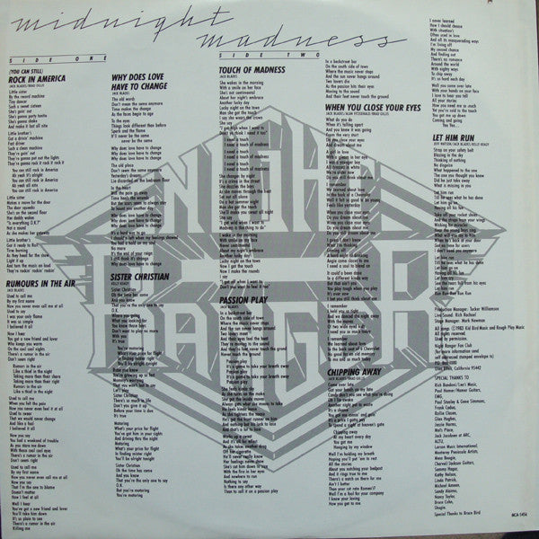 Night Ranger - Midnight Madness (Vinyl, LP, Album) Very Good (VG) / Very Good (VG)