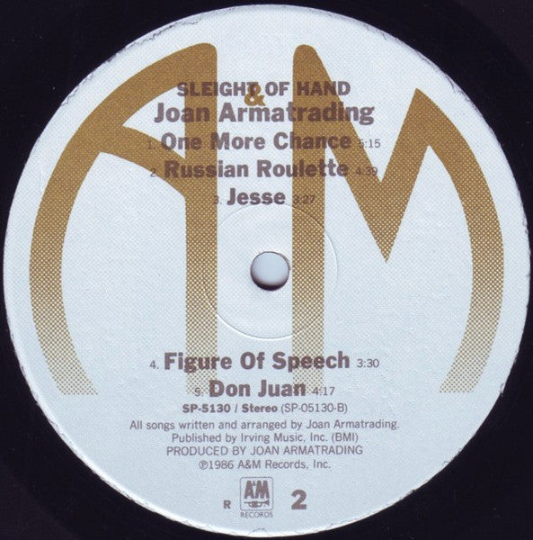 Joan Armatrading - Sleight Of Hand (Vinyl, LP, Album) Very Good (VG) / Very Good Plus (VG+)