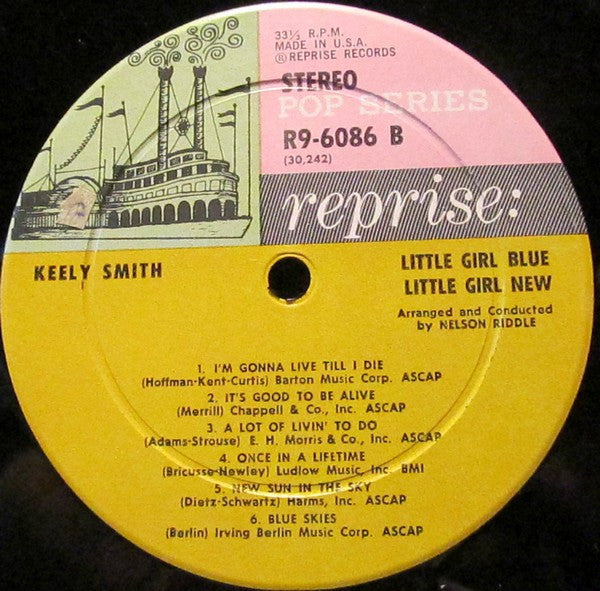 Keely Smith - Little Girl Blue / Little Girl New (Vinyl, LP, Album, Stereo) Very Good Plus (VG+) / Very Good (VG)