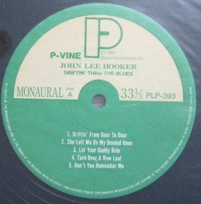 John Lee Hooker - Driftin' Thru The Blues (Vinyl, LP, Album, Reissue, Mono) Very Good Plus (VG+) / Very Good Plus (VG+)