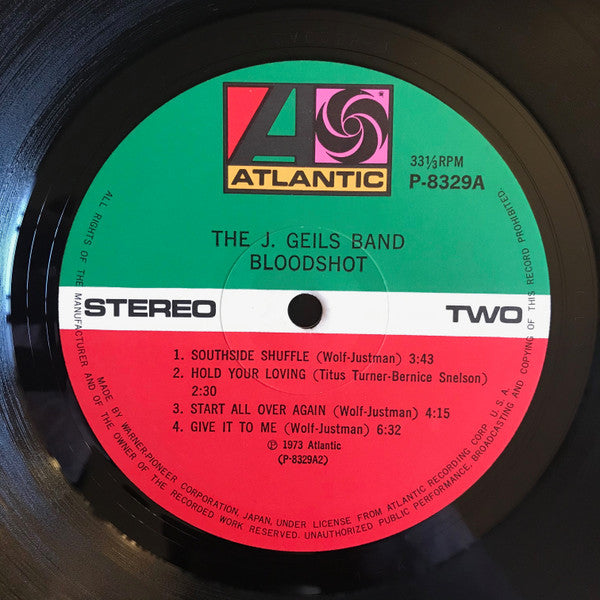 The J. Geils Band - Bloodshot (Vinyl, LP, Album) Very Good Plus (VG+) / Very Good (VG)