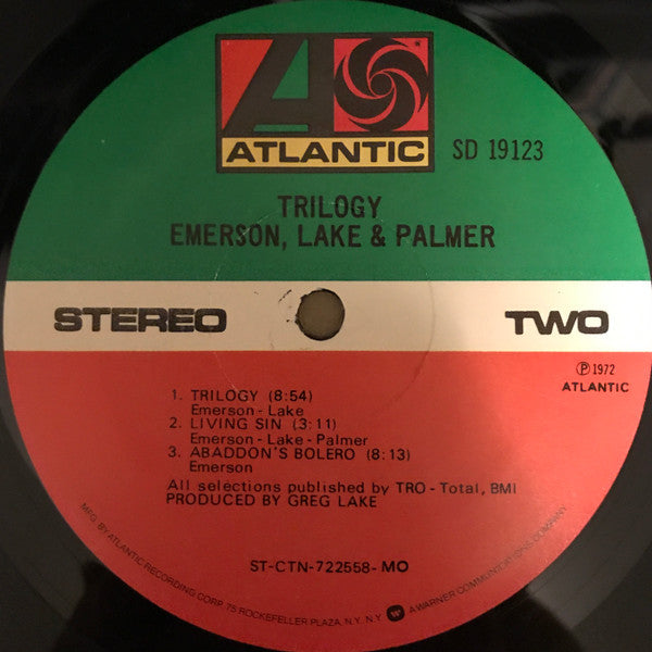 Emerson, Lake & Palmer - Trilogy (Vinyl, LP, Album, Reissue) Very Good (VG) / Very Good Plus (VG+)