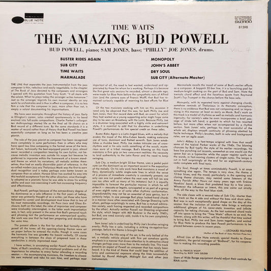 Bud Powell - The Amazing Bud Powell - Time Waits (Vinyl, LP, Album, Reissue, Stereo) Very Good (VG) / Good Plus (G+)