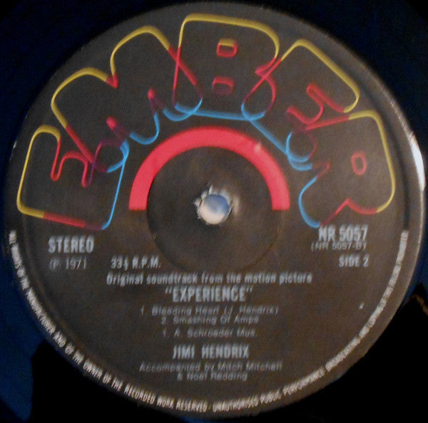 Jimi Hendrix - Original Sound Track 'Experience' (Vinyl, LP, Album, Stereo) Very Good Plus (VG+) / Very Good (VG)