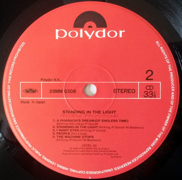 Level 42 - Standing In The Light (Vinyl, LP, Album) Very Good Plus (VG+) / Very Good (VG)
