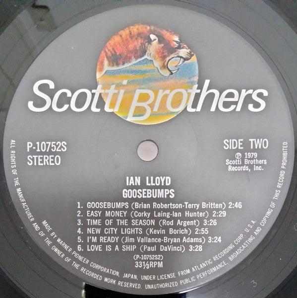 Ian Lloyd - Goosebumps (Vinyl, LP, Album) Near Mint (NM or M-) / Very Good Plus (VG+)