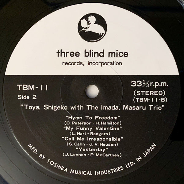 Shigeko Toya - Toya, Shigeko With The Imada, Masaru Trio (Vinyl, LP...