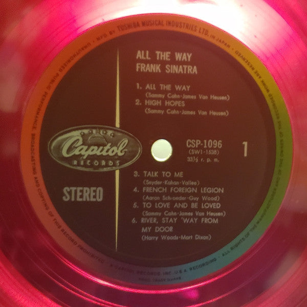 Frank Sinatra - All The Way (Vinyl, LP, Compilation, Stereo) Very Good Plus (VG+) / Very Good (VG)