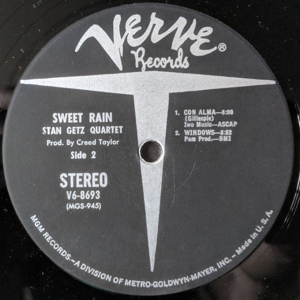 Stan Getz - Sweet Rain (Vinyl, LP, Album, Stereo) Good Plus (G+) / Very Good (VG)