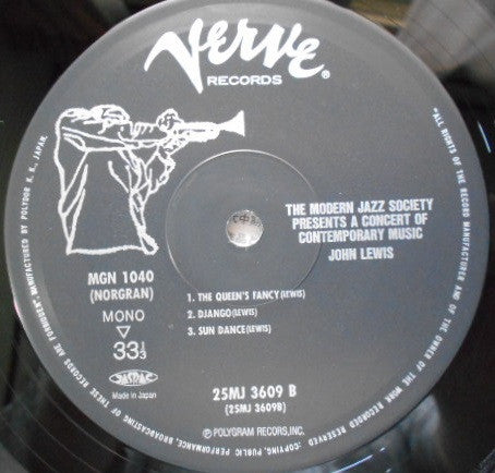 The Modern Jazz Society - Presents A Concert Of Contemporary Music (Vinyl, LP, Album, Mono) Very Good Plus (VG+) / Very Good Plus (VG+)