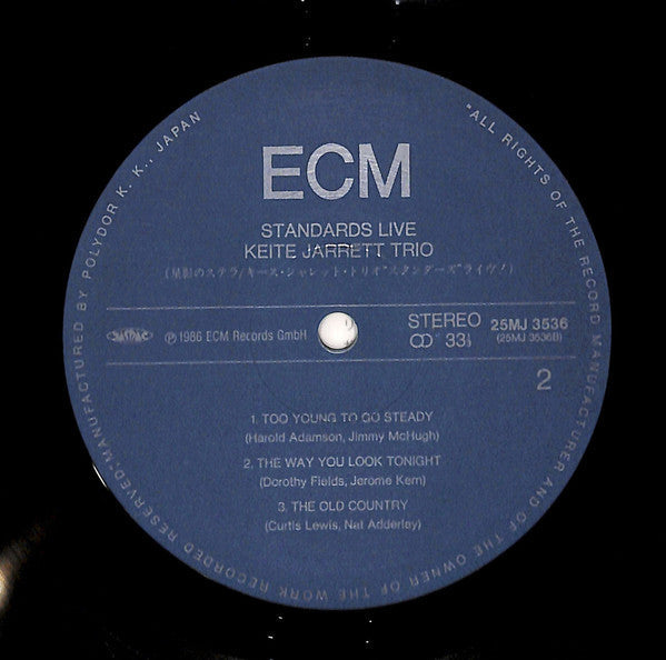 Keith Jarrett Trio - Standards Live (Vinyl, LP, Album) Very Good Plus (VG+) / Very Good Plus (VG+)