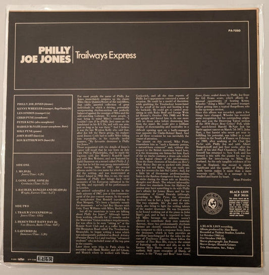"Philly" Joe Jones - Trailways Express (Vinyl, LP, Album, Reissue, Stereo) Near Mint (NM or M-) / Good Plus (G+)