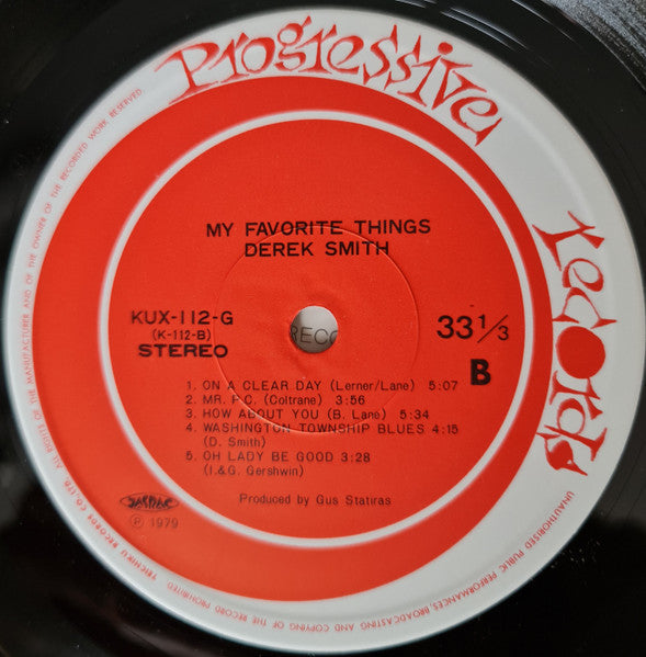 Derek Smith - My Favorite Things (Vinyl, LP, Album, Stereo) Very Good (VG) / Very Good Plus (VG+)