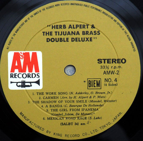 Herb Alpert & The Tijuana Brass - Double Deluxe (2xVinyl, LP, Compilation) Very Good Plus (VG+) / Very Good (VG)