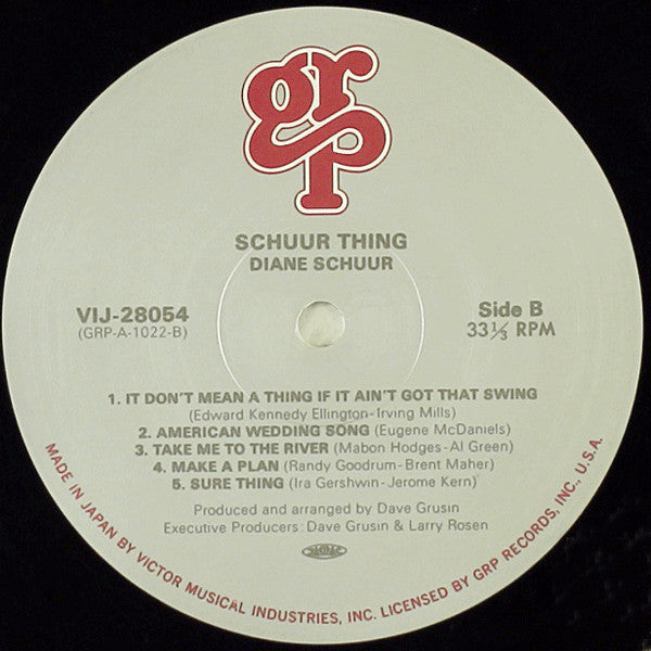 Diane Schuur - Schuur Thing (Vinyl, LP, Album) Very Good Plus (VG+) / Very Good Plus (VG+)
