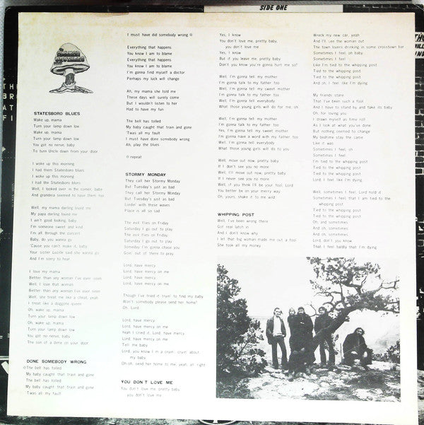 The Allman Brothers Band - The Allman Brothers Band At Fillmore Eas...