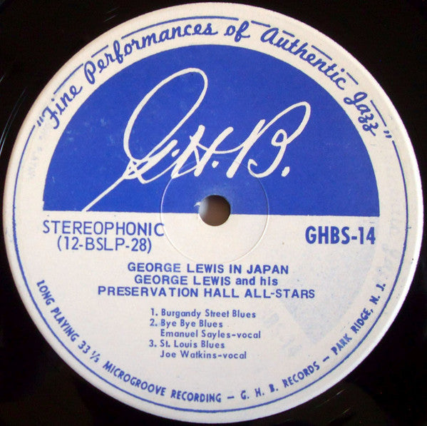 George Lewis (2) - George Lewis In Japan Volume One (Vinyl, LP, Album, Stereo) Good Plus (G+) / Very Good (VG)