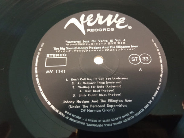 Johnny Hodges - The Big Sound (Vinyl, LP, Album, Reissue, Stereo) Good Plus (G+) / Good Plus (G+)