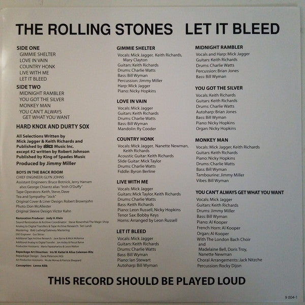 The Rolling Stones - Let It Bleed (Vinyl, LP, Album, Reissue, Remastered, Stereo) Very Good Plus (VG+) / Near Mint (NM or M-)
