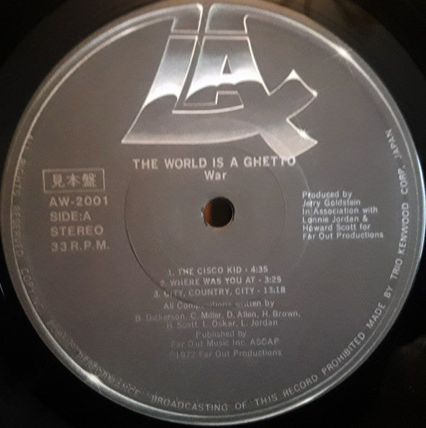 War - The World Is A Ghetto (Vinyl, LP, Album, Promo, Reissue) Near Mint (NM or M-) / Very Good Plus (VG+)
