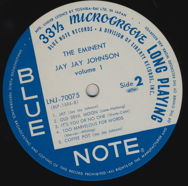 J.J. Johnson - The Eminent Jay Jay Johnson (Volume 1) (Vinyl, LP, Compilation, Reissue) Very Good Plus (VG+) / Very Good (VG)