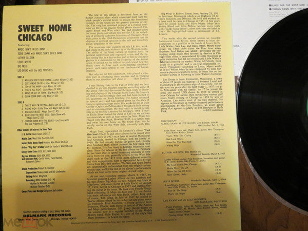 Various - Sweet Home Chicago: The Blues Of Magic Sam, Luther Allison, Big Mojo, Eddie Shaw, Louis Myers, Lefty Lopez (Vinyl, LP, Album, Reissue) Very Good Plus (VG+) / Very Good Plus (VG+)