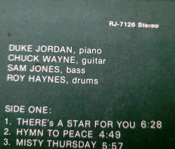 Duke Jordan Quartet - Misty Thursday (Vinyl, LP, Album, Stereo) Very Good Plus (VG+) / Very Good (VG)