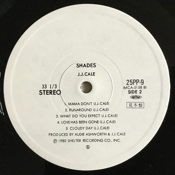 J.J. Cale - Shades (Vinyl, LP, Album, Promo) Very Good Plus (VG+) / Very Good (VG)