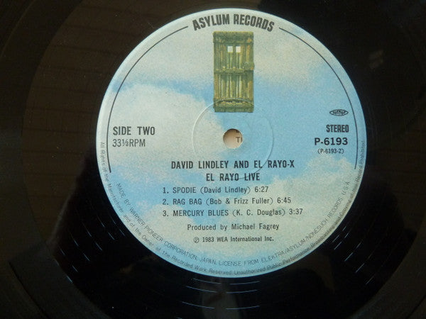 David Lindley And El Rayo-X - El Rayo Live (Vinyl, LP, Album, Stereo) Very Good Plus (VG+) / Very Good Plus (VG+)
