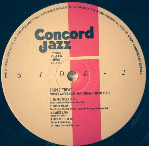 Monty Alexander - Triple Treat (Vinyl, LP, Album, Reissue) Near Mint (NM or M-) / Very Good (VG)