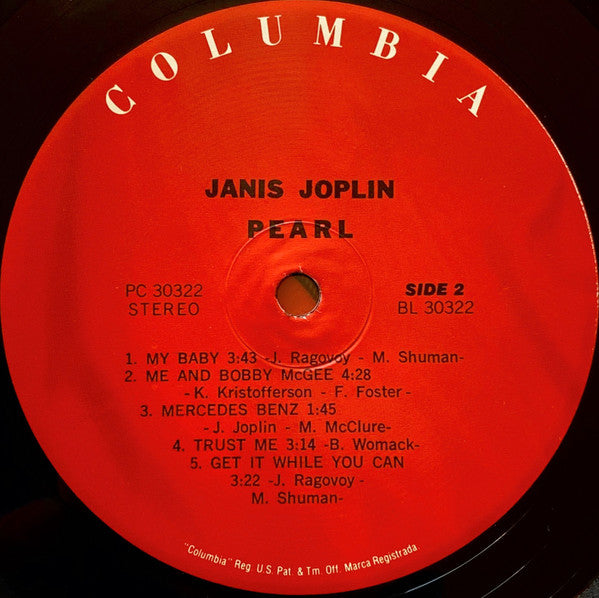 Janis Joplin - Pearl (Vinyl, LP, Album, Reissue) Very Good (VG) / Very Good (VG)