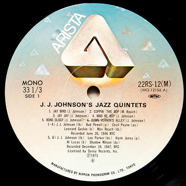 J.J. Johnson - J.J. Johnson's Jazz Quintets (Vinyl, LP, Album, Reissue, Mono) Very Good Plus (VG+) / Very Good Plus (VG+)