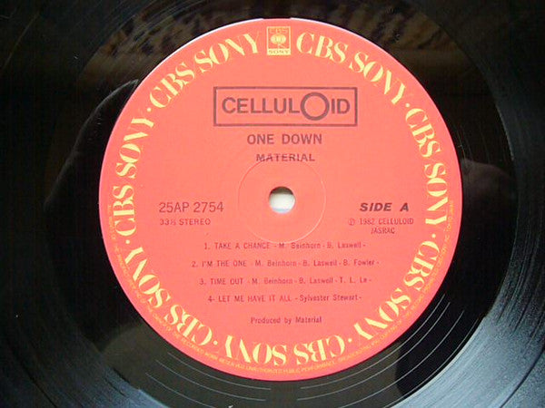 Material - One Down (Vinyl, LP, Album, Stereo) Very Good (VG) / Very Good (VG)