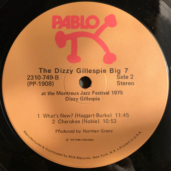 Dizzy Gillespie - The Dizzy Gillespie Big 7 At The Montreux Jazz Festival 1975 (Vinyl, LP, Album, Stereo) Good Plus (G+) / Good Plus (G+)