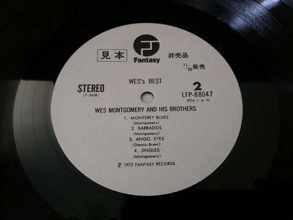 The Montgomery Brothers - Wes' Best (Vinyl, LP, Compilation, Promo) Very Good Plus (VG+) / Very Good (VG)