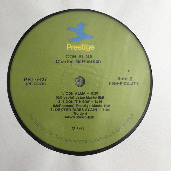 Charles McPherson - Con Alma! (Vinyl, LP, Album, Reissue, Stereo) Very Good (VG) / Very Good Plus (VG+)