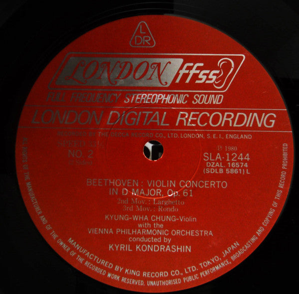 Ludwig van Beethoven - Violin Concerto In D Major (Vinyl, LP) Very Good Plus (VG+) / Very Good (VG)