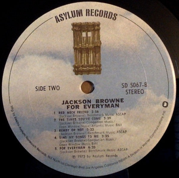 Jackson Browne - For Everyman (Vinyl, LP, Album, Repress, Stereo) Very Good (VG) / Very Good Plus (VG+)